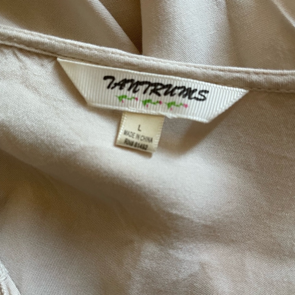 Tantrums Cream Lace Detail Top Boho Large - Picture 5 of 7
